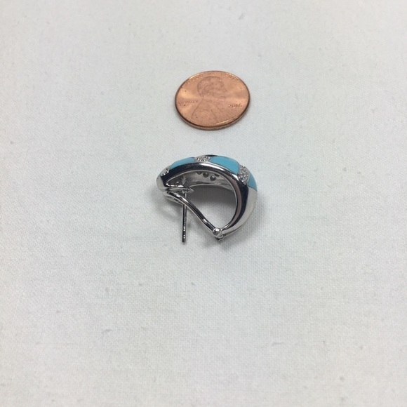 sterling Silver Diamonique Dome Earrings QVC Eric - Picture 6 of 11